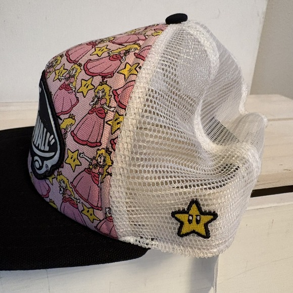 Rare Vans Off The Wall Nintendo Princess Peach Snapback Cap Super Mario Hat OSFA main image 8